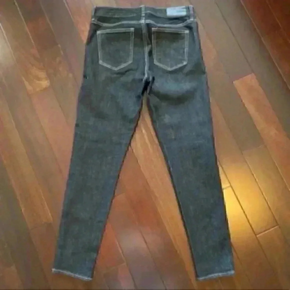 Ralph Lauren Premier Skinny Jeans Ankle Cropped Black Contrast Stitch Size 2 - Picture 13 of 15